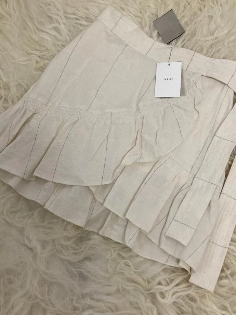 A.L.C. Linen Knee-Length Skirt 2290 - Picture 8 of 9